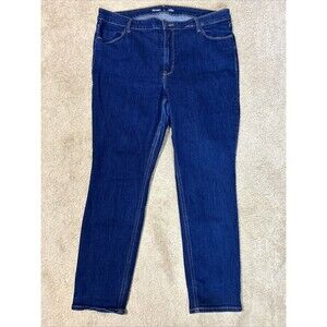 Women's Old Navy Jeans 18 Blue High Rise Straight Leg Rockstar Slim Fit Pants